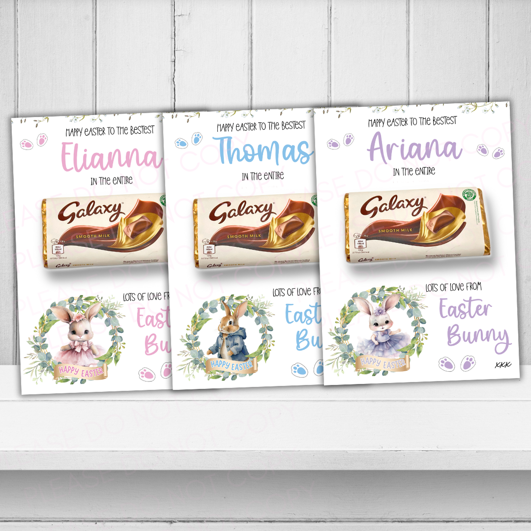 Easter Wreath Galaxy Chocolate Boards- Premium Card - Eliza Henri