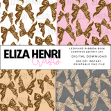LEOPARD RIBBON BOW SEAMLESS PATTERN SET - Eliza Henri