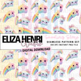 SHOOTING STARS SEAMLESS PATTERN SET