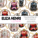 NORTH POLE EXPRESS TRAIN SEAMLESS PATTERN SET - Eliza Henri