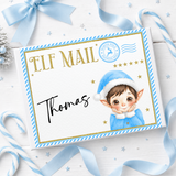 Elf Mail Magnetic Box Toppers- Blue