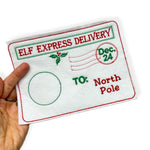 Elf return envelope for Christmas elf arrival tradition