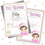 Premium Elf Report Card- Pink - Eliza Henri