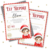 Premium Elf Report Card- Red