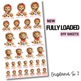 England S2. - Fully Loaded DTF Sheets