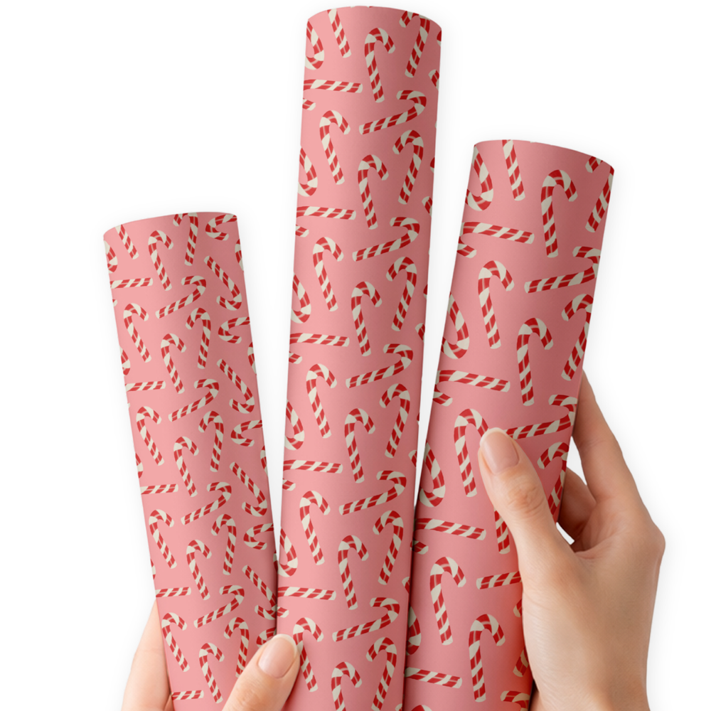 Candy Cane Girlies | Premium Faux Leather Fabric