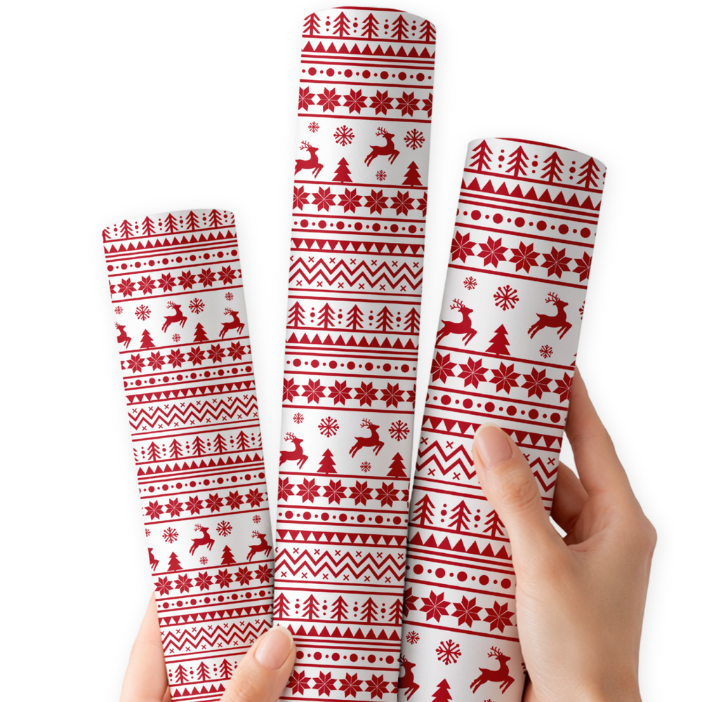 Fair Isle & Festive | Premium Faux Leather Fabric
