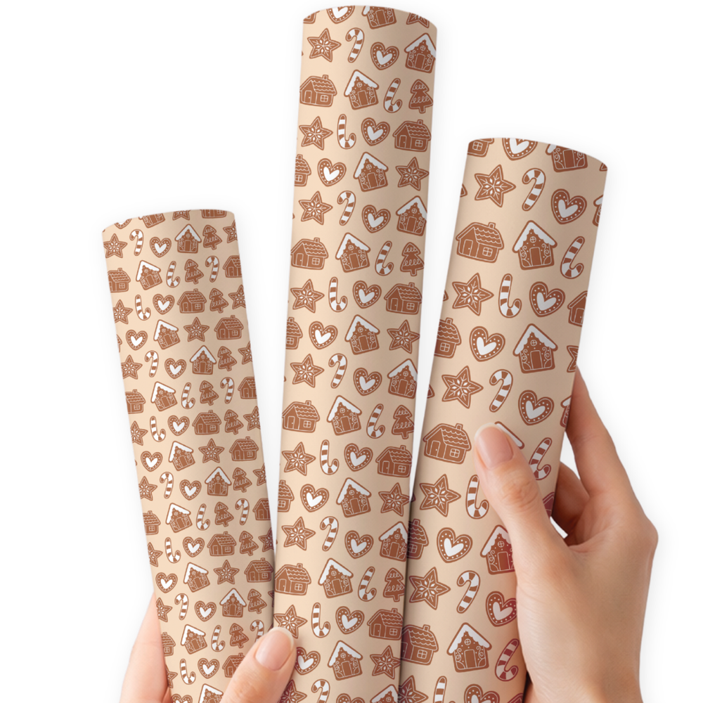Gingerbread Sugar Rush | Premium Faux Leather Fabric