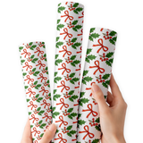 Holly Bow Jolly | Premium Faux Leather Fabric