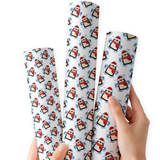Penguin Freeze | Premium Faux Leather Fabric
