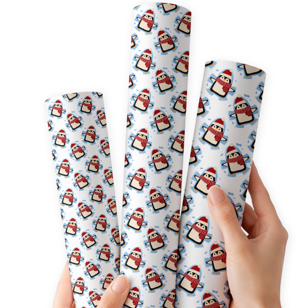 Penguin Freeze | Premium Faux Leather Fabric