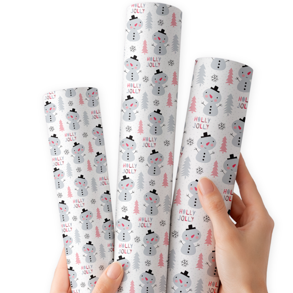Holly Jolly Snowman | Premium Faux Leather Fabric