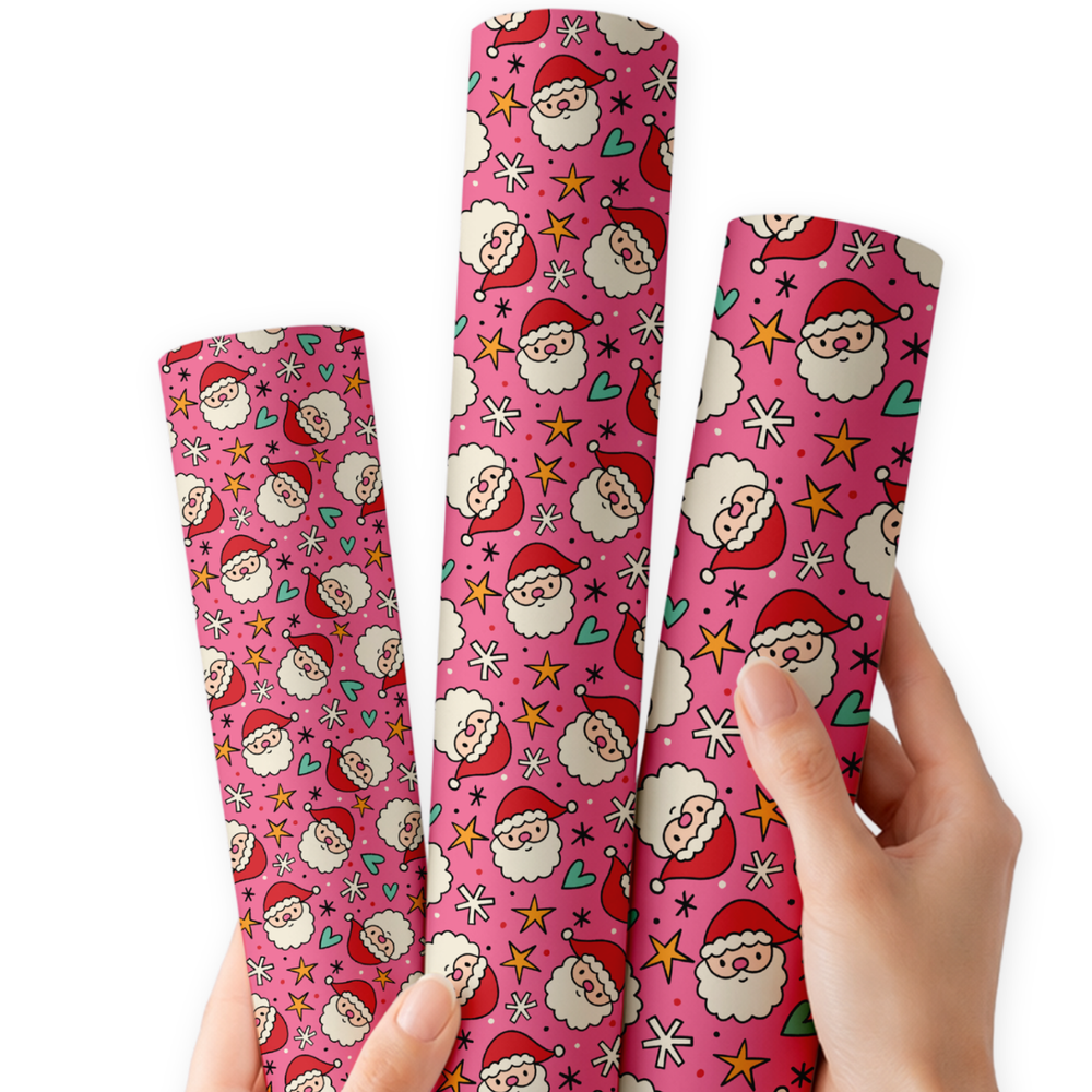 Starry Santa | Premium Faux Leather Fabric