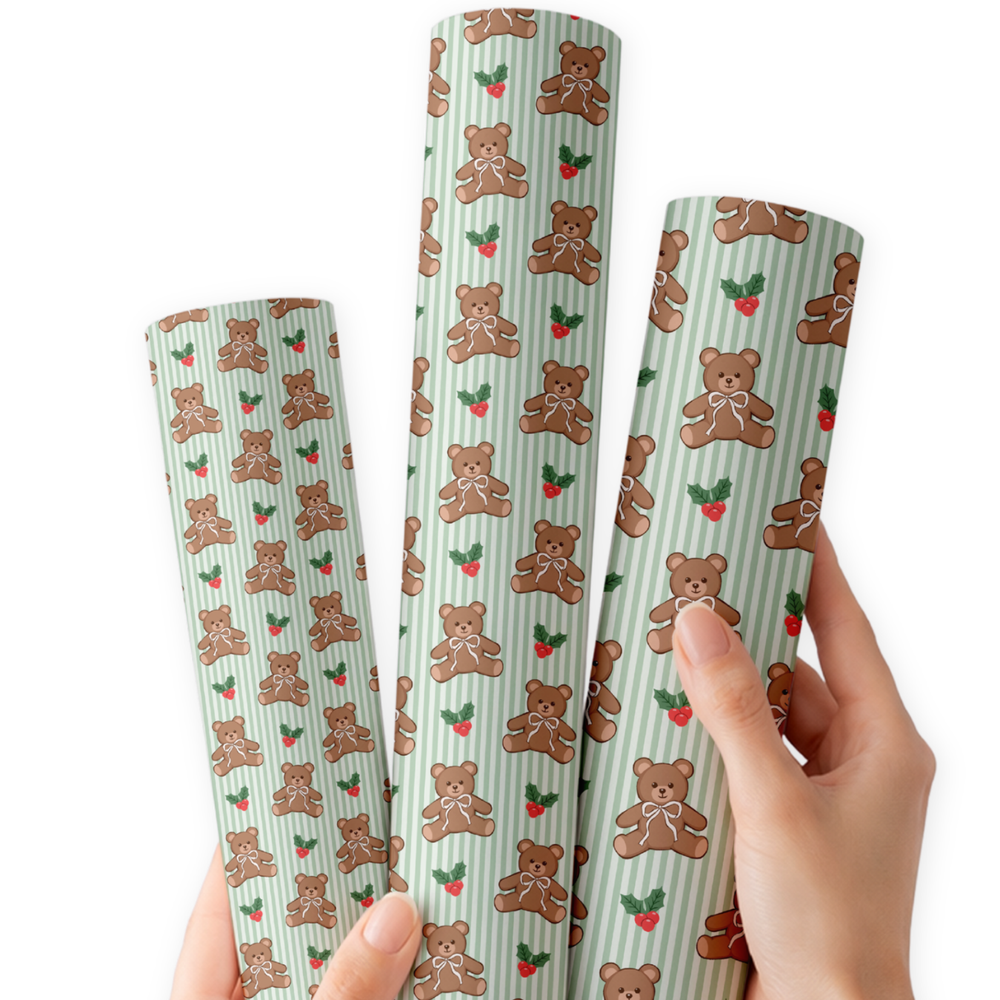 Mistletoe Teddy | Premium Faux Leather Fabric
