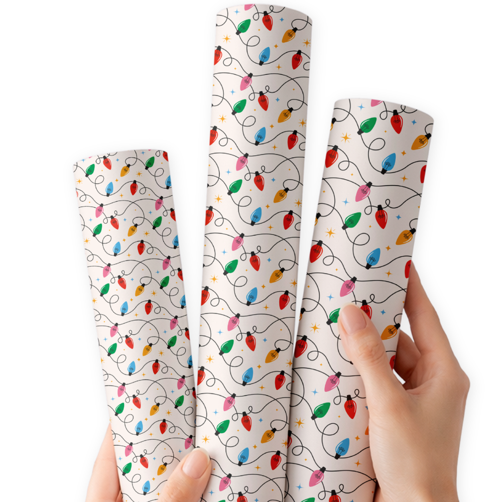 Xmas Tree Lights | Premium Faux Leather Fabric