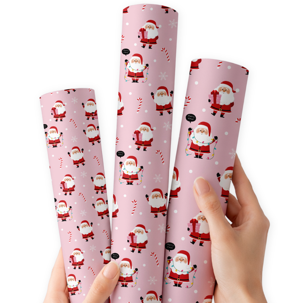 Jolly Little Santa | Premium Faux Leather Fabric