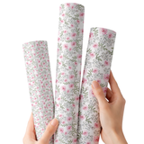 Watercolour Rose Blooms | Premium Faux Leather Fabric