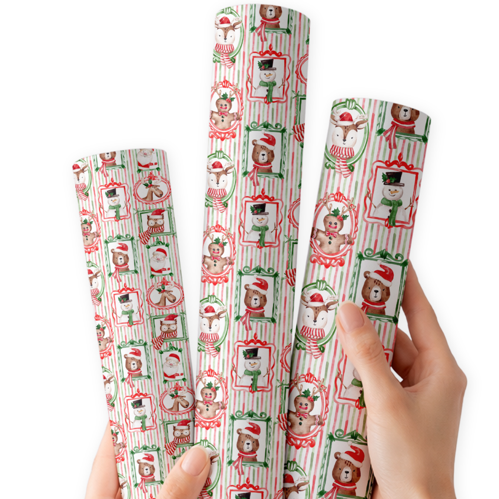 Christmas Portraits | Premium Faux Leather Fabric