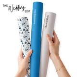 Something Blue Faux Leather Fabric Trio set