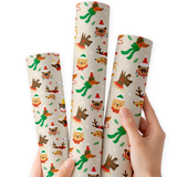 Festive Furballs | Premium Faux Leather Fabric