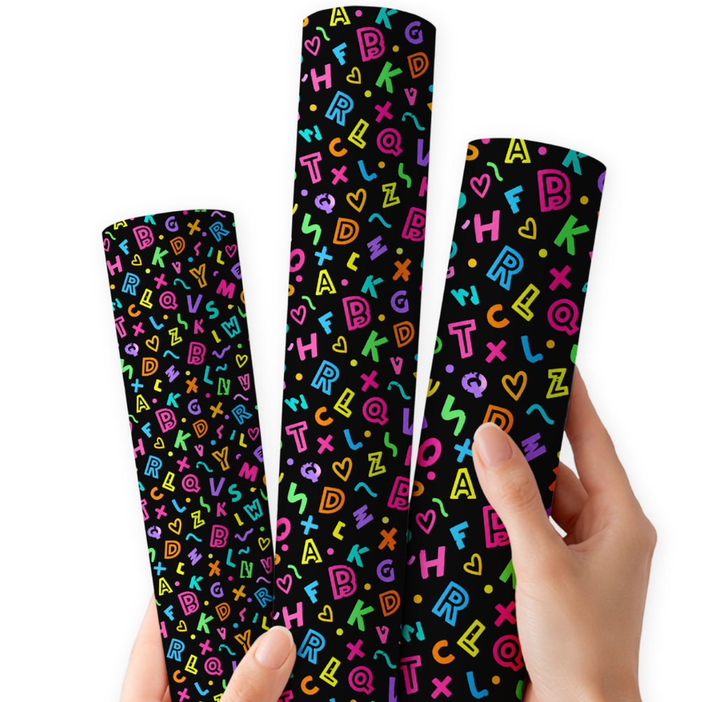 Alphabet Soup | Premium Faux Leather Fabric