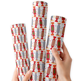 Crackers at Christmas | Premium Faux Leather Fabric