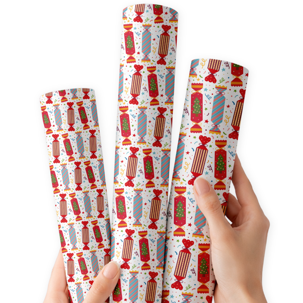 Crackers at Christmas | Premium Faux Leather Fabric