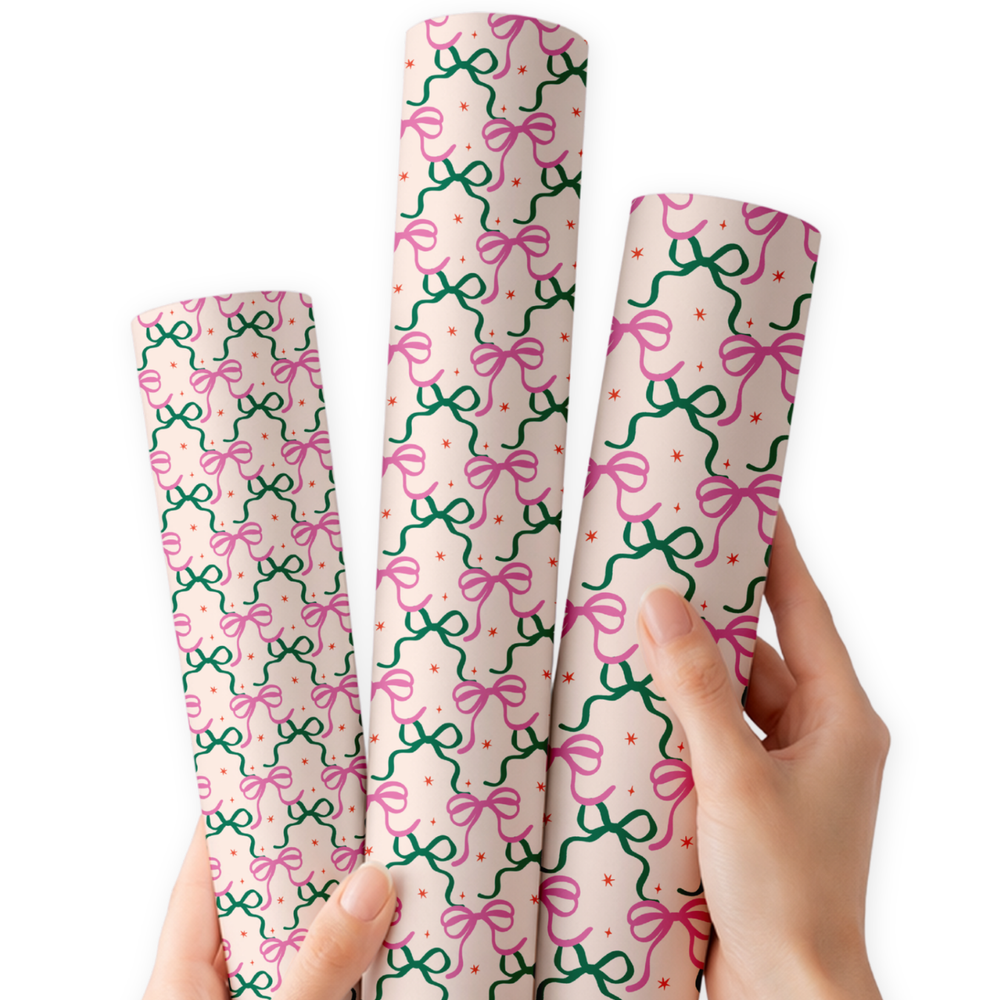 Merry Little Bows | Premium Faux Leather Fabric