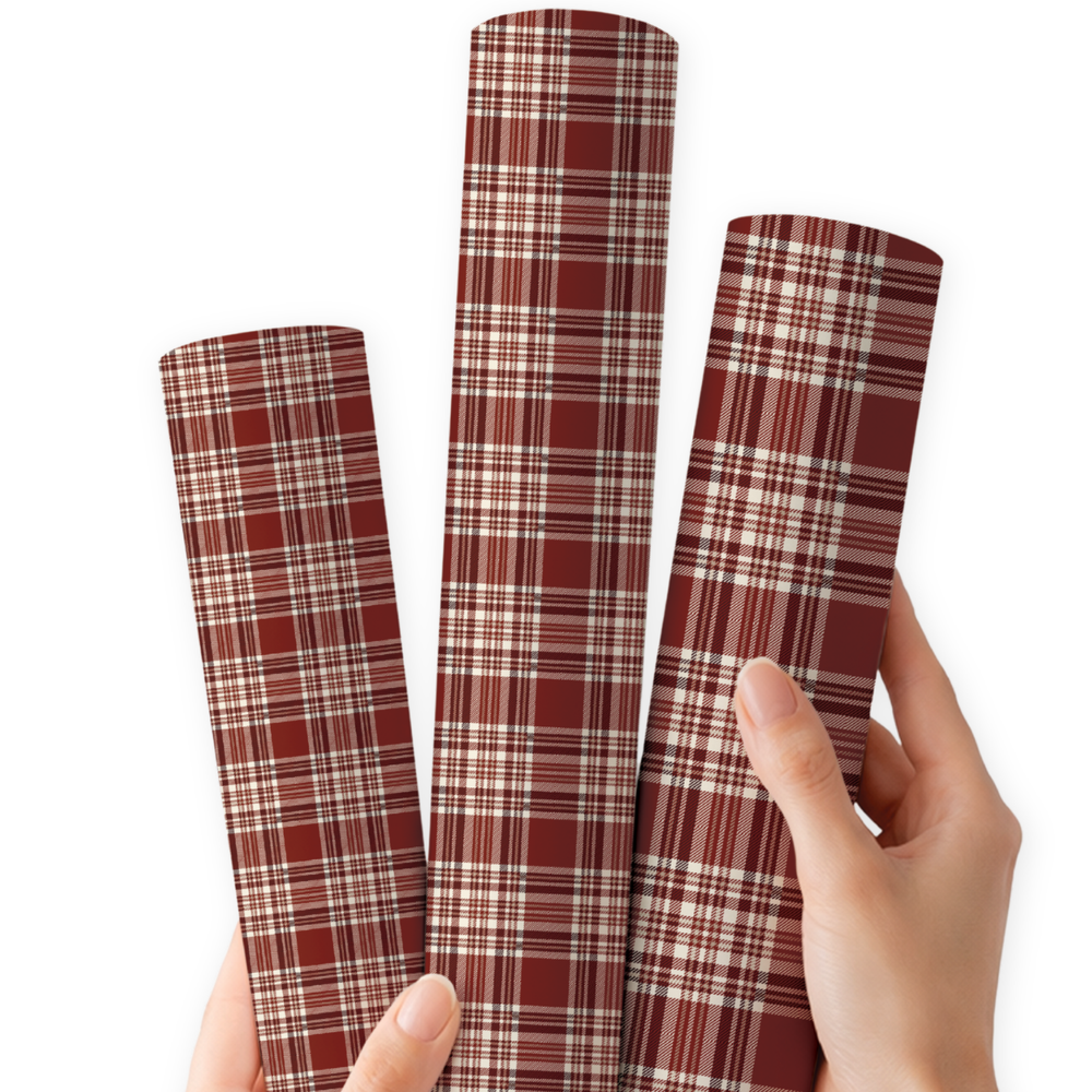 Cosy Christmas Check | Premium Faux Leather Fabric