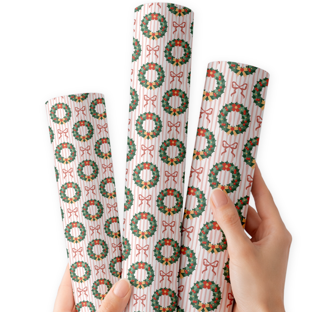 Pretty Little Wreaths | Premium Faux Leather Fabric