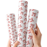 Candy Cane Bow Lane | Premium Faux Leather Fabric
