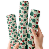 Santa Saurus | Premium Faux Leather Fabric