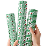 Holly Jolly Scallops | Premium Faux Leather Fabric