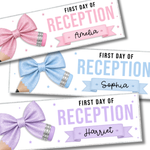First Day of School Glitter Pencil Bow Banners | UV Printed PVC - 77cm X 25cm - Eliza Henri