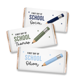 First Day of School Chocolate Wrappers - Pencils