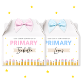 First Day of School - Last Day of School Pencil Treat Box Labels- UV Decal