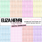 PASTEL GINGHAMS SEAMLESS PATTERN SET - Eliza Henri