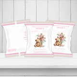 Pink Themed Teddy Bear with Floral Cross Christening DIY Treat Packs - Eliza Henri