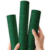Christmas Tree Faux Green Glitter | Premium Faux Leather Fabric