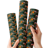 Blooming Autumn Meadow | Premium Faux Leather Fabric