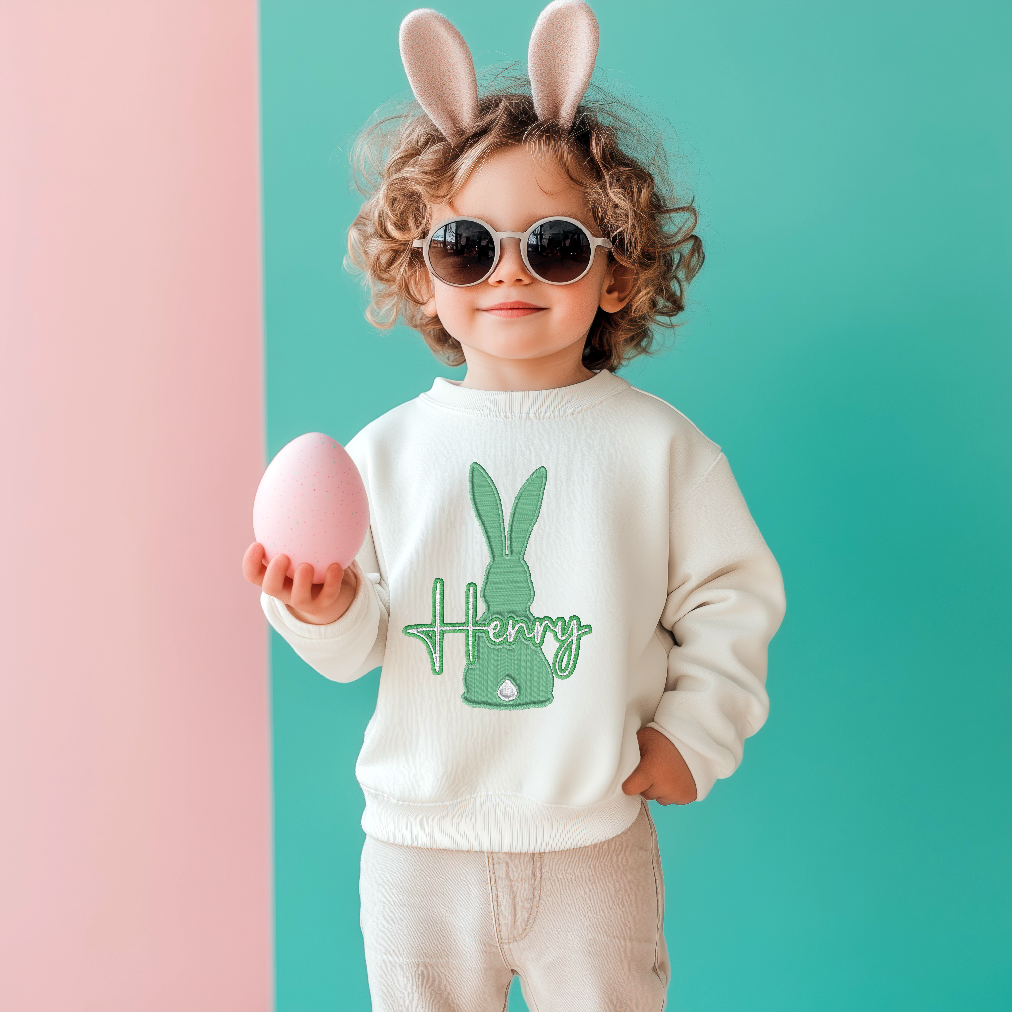 CUSTOM DTF TRANSFER - EMBROIDERY EFFECT- BUNNY BUMS - Eliza Henri