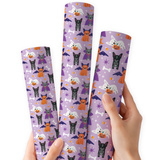 Halloween Hounds | Premium Faux Leather Fabric