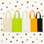 Five colorful tote bags for halloween craft blanks for dtf