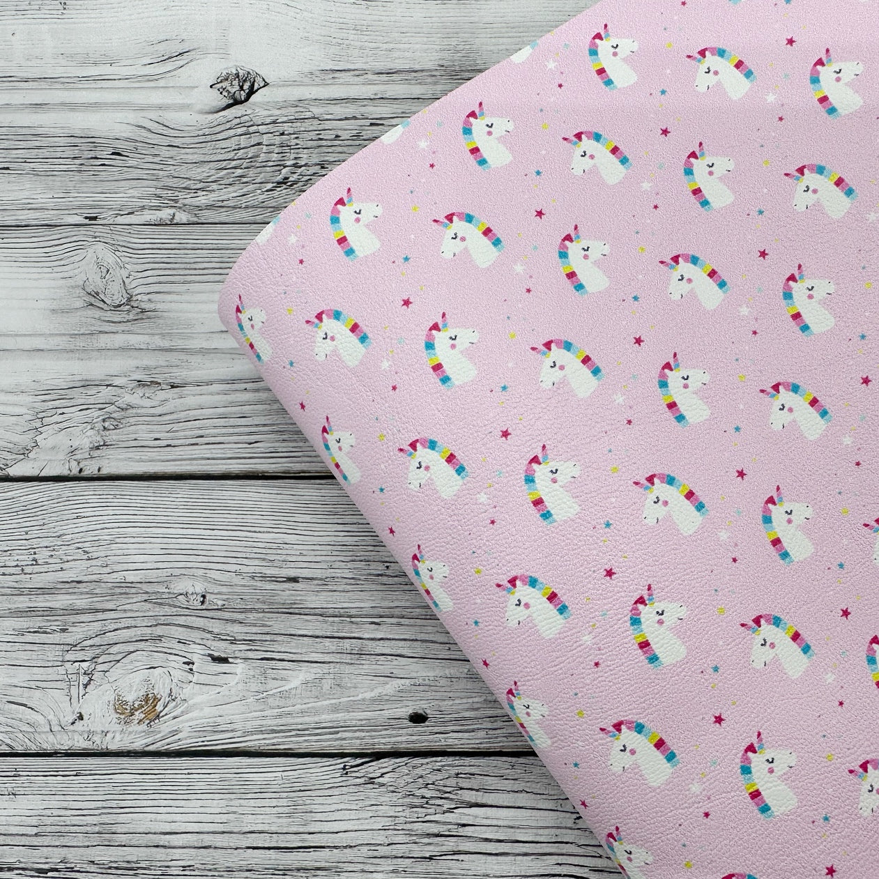 Marshmallow Unicorn Premium Faux Leather Fabric Sheets - Eliza Henri