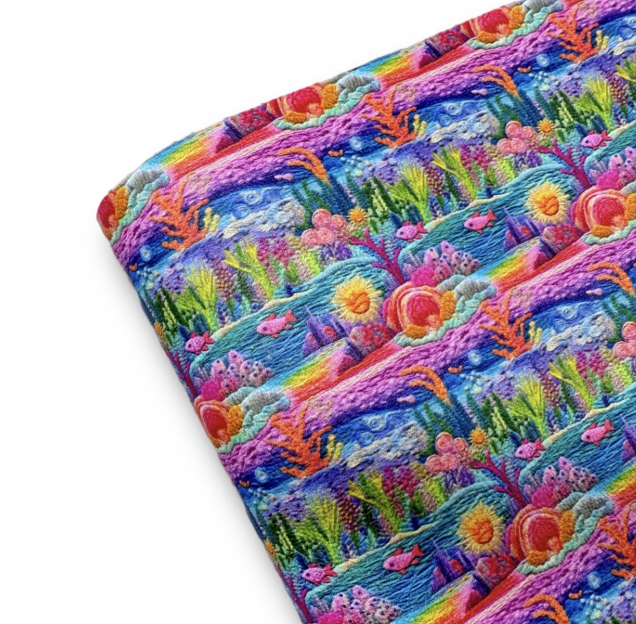 Embroidered Under the Sea Premium Faux Leather Fabric Sheets - Eliza Henri