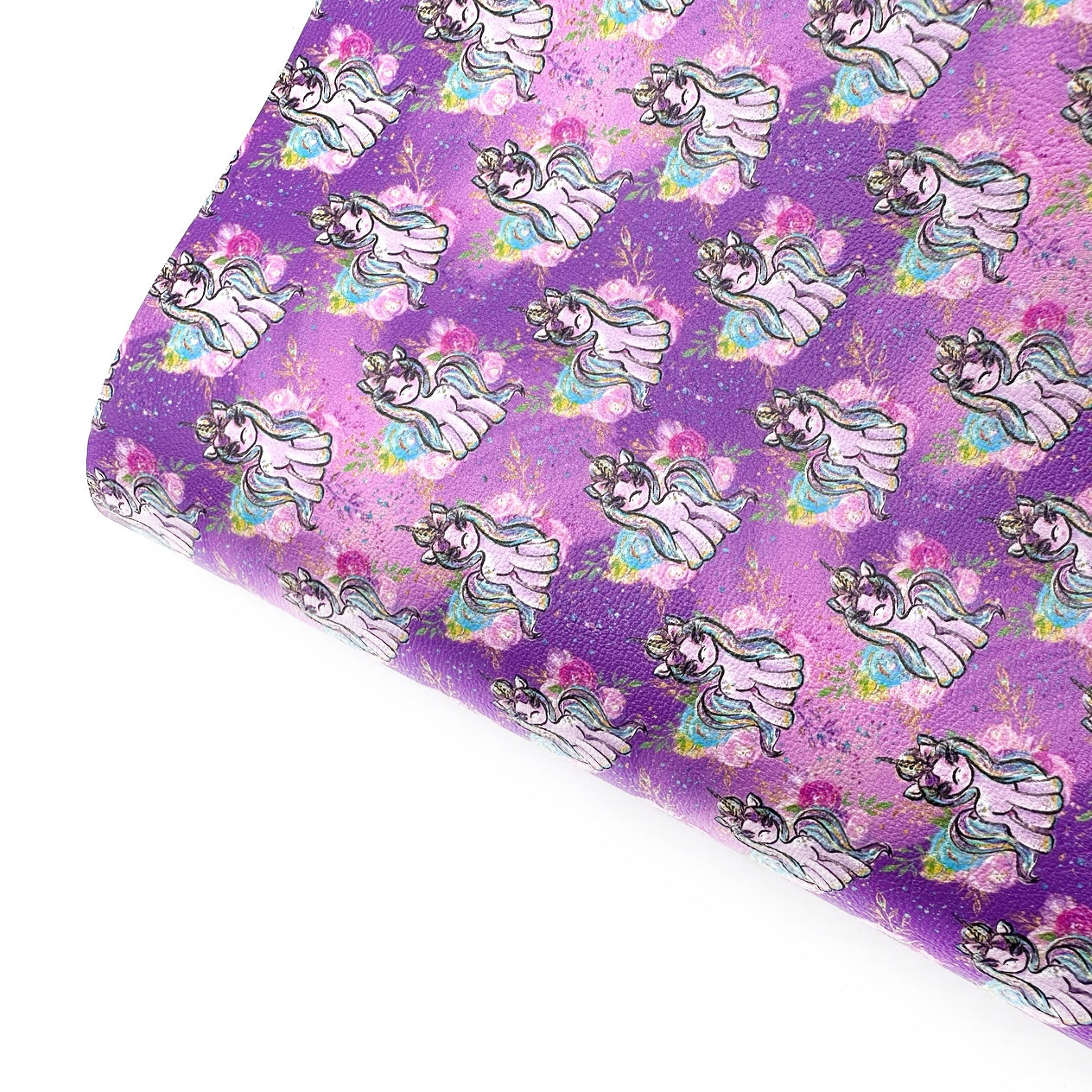 Fairyland Unicorns Premium Faux Leather Fabric Sheets - Eliza Henri