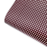 True Burgundy Gingham Mini Premium Faux Leather Fabric Sheets - Eliza Henri