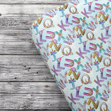 Unicorn Alphabet Premium Faux Leather Fabric Sheets