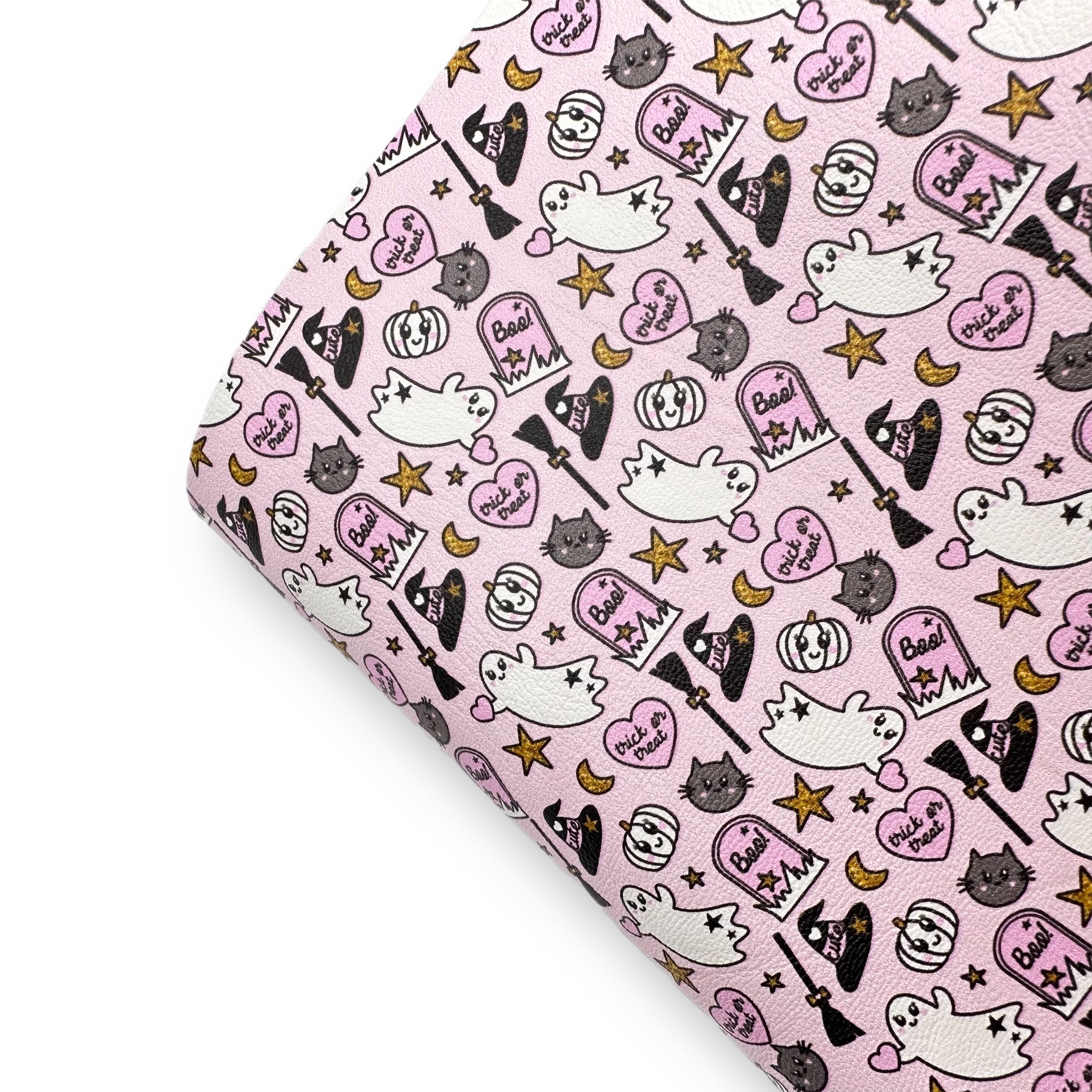Halloween Kawaii Cuties Premium Faux Leather Fabric Sheets - Eliza Henri