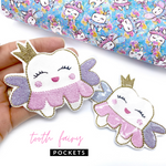 Embroidered Tooth Fairy Tooth/Coin Pocket Pouch - Eliza Henri